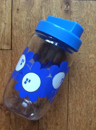 HENKEL pot fleurs bleues RARE et vintage