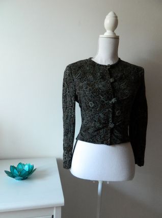 Chemisier baroque boutonné vintage 80's