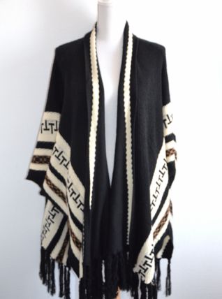 Magnifique Poncho taille Unique bohoemien