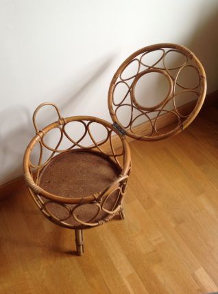 Travailleuse / Panier en rotin