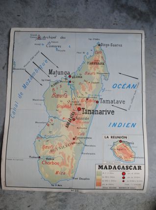 Carte scolaire Rossignol Madagascar et la communeauté Francaise