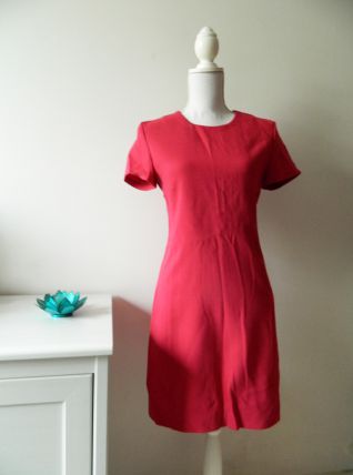 Robe babydoll en laine rose fuchsia vintage 90's