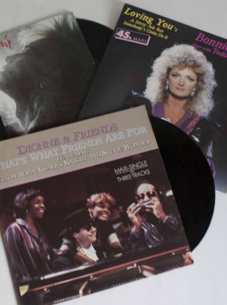 lot vinyles Dionne Warwick, Jean Beauvoir, Bonnie Tyler