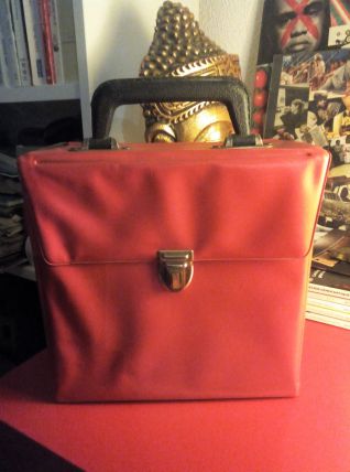 Valisette de transport pour vinyles (45 tours) - années 60/70 - vintage