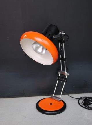 Lampe bureau orange vintage