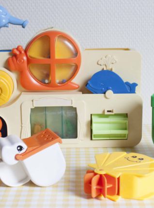 tableau d'éveil vintage pour le bain