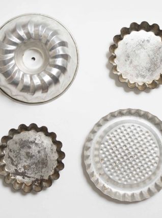 lot de 4 moules à pâtisseries vintage petite taille