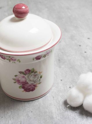 pot porcelaine salle de bain rose