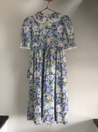 Robe à fleurs bleues - prairie - floral