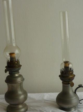 Lot de 2 lampes à pétrole 