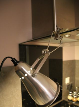 Lampe spot à pince en alu