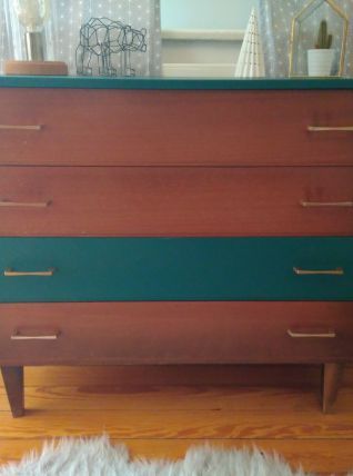Commode vintage scandinave bois-vert