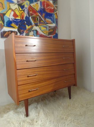 Commode vintage des années 60 couleur teck