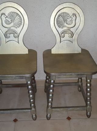 2 Chaises Empire relookées 