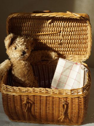 Valisette vintage en osier