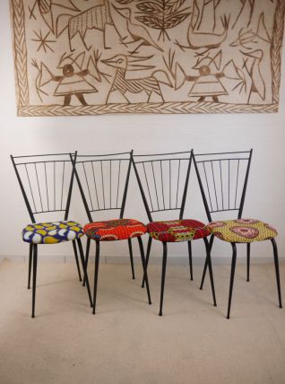 Lot de 4 chaises wax