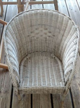 Chaise rotin enfant VINTAGE - Bohème