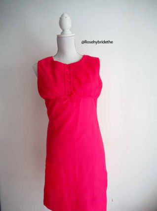 Robe babydoll rose fuchsia fluo vintage 60's