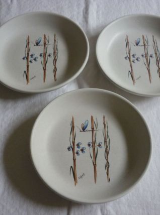 3 assiettes creuses Tiffany Italy