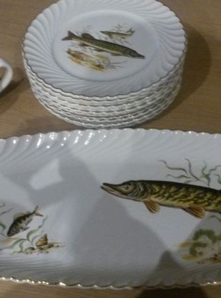 Service à poisson Faïencerie de Luneville