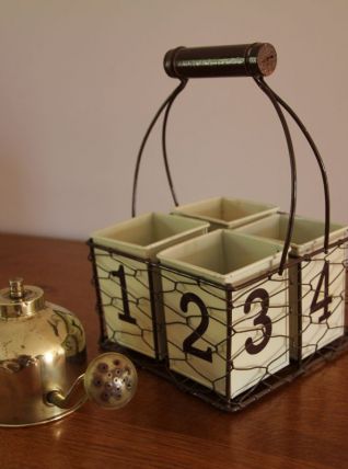 Panier à plantations + Arrosoir en laiton