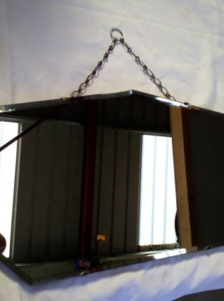 miroir octogonale biseaute 1950