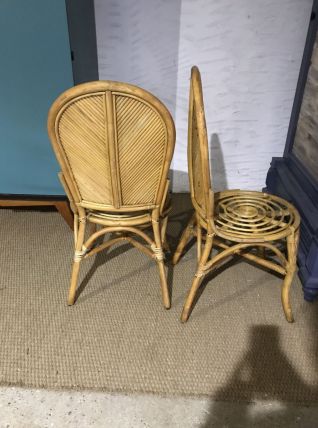 Chaises en rotin