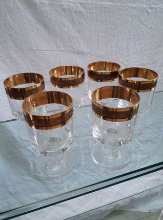 verre dorure luxe  1970 