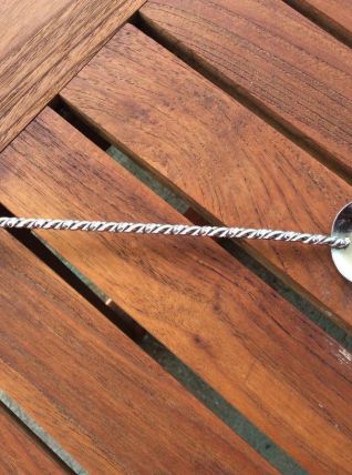 Grande Cuillère en métal argenté pour fruits à eau de vie