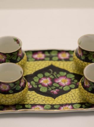 Service à crème en faux Sèvres art déco