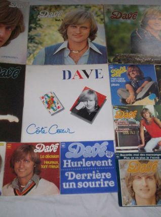 gros lot de 14 disques de DAVE dont un rare juke box 