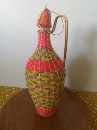 bouteille scoubidou et laiton