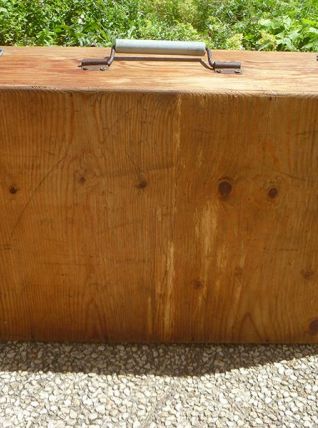 valise en bois ancienne ,  Vintage