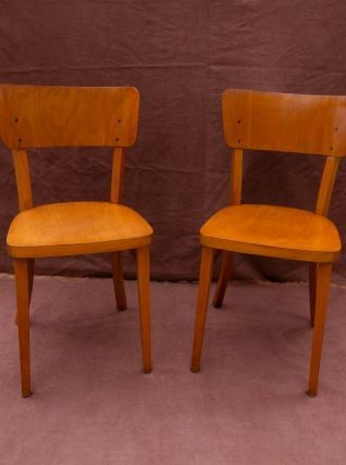 Paire de chaises bistrot Thonet, années 50