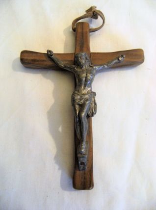 Croix crucifix en bois jésus vintage