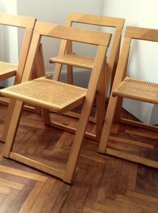 Série de quatre chaises design Aldo Jacober