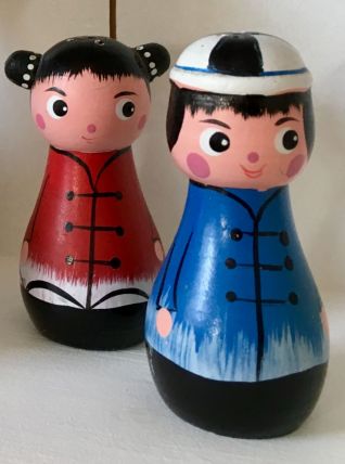 Salière et poivrière vintage