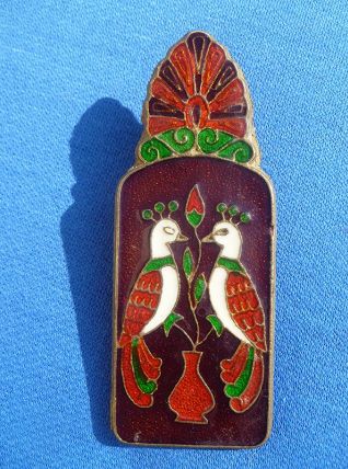  presse-papier ancien en laiton émaillé