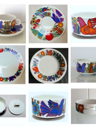16 pieces "Acapulco" de C. REUTER pour Villeroy 