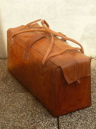 grand sac en cuir de voyage de Madagascar