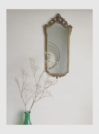 Miroir en laiton ancien