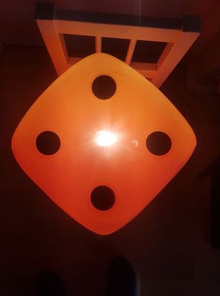lampe forme de dé années 70