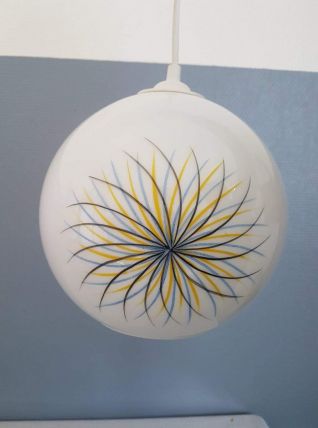 suspension boule peinte à la main signée