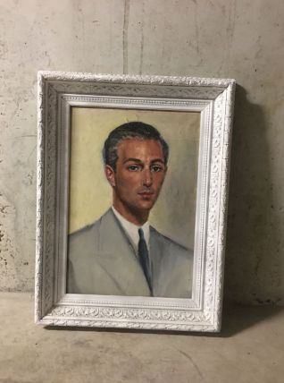 Portrait à l’huile d’homme en costume