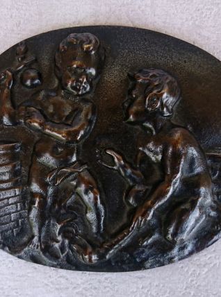 Bas-relief sculpté en bronze - France - XIXeme siècle