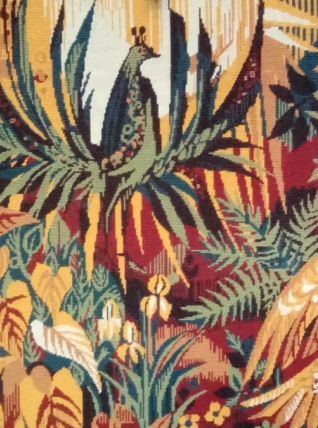 Tapisserie ancienne les oiseaux de Paradis