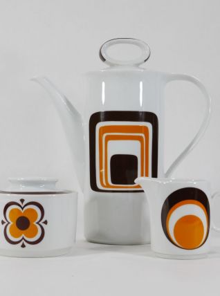 Service à café en porcelaine 70s