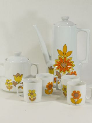 Service à café en porcelaine 70s