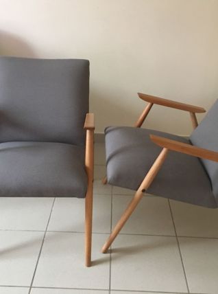 Paire de fauteuils scandinaves
