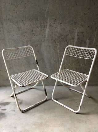 2 chaises métal pliantes Federico Giner